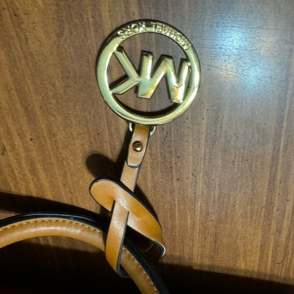 Michaelkors Purse 11x14 deep red and tan! - Picture 6 of 11